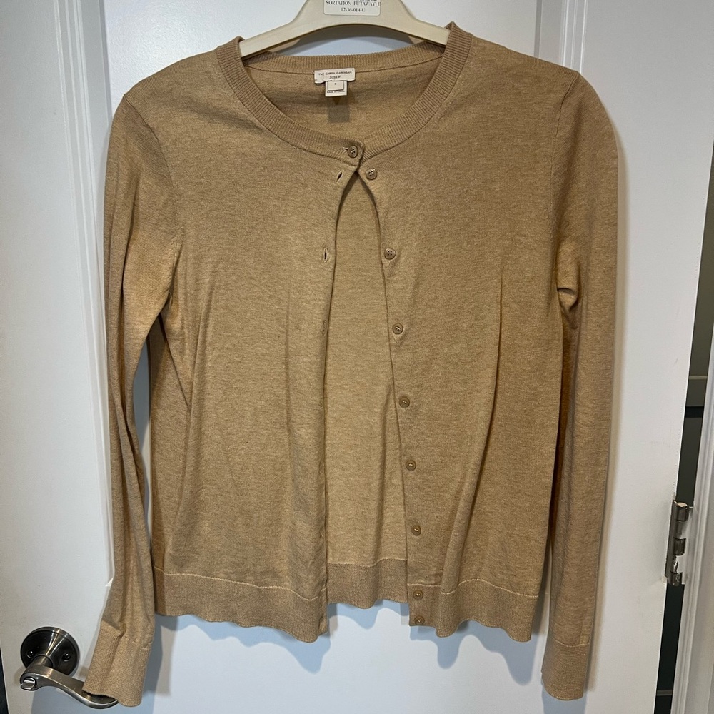 J. Crew Classic Camel Cardigan Sweater